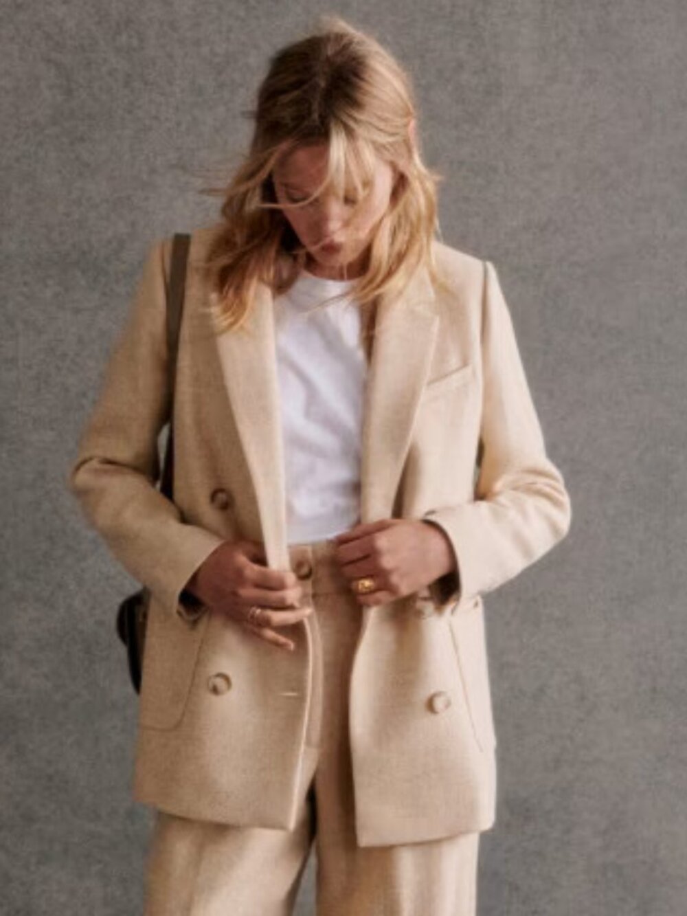 Sezane Michele Jacket - Mottled Ecru - US2 / FR34